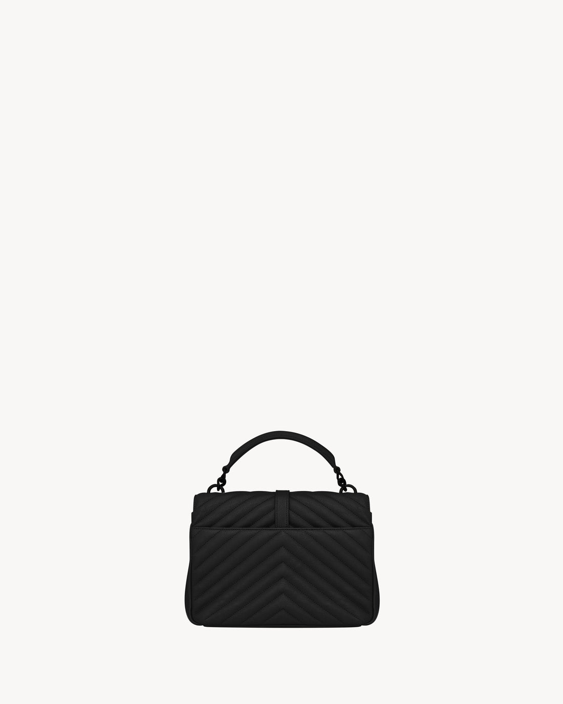 Sac Ysl Collège Medium En Semi Cuir Matelassé Noir – image 3