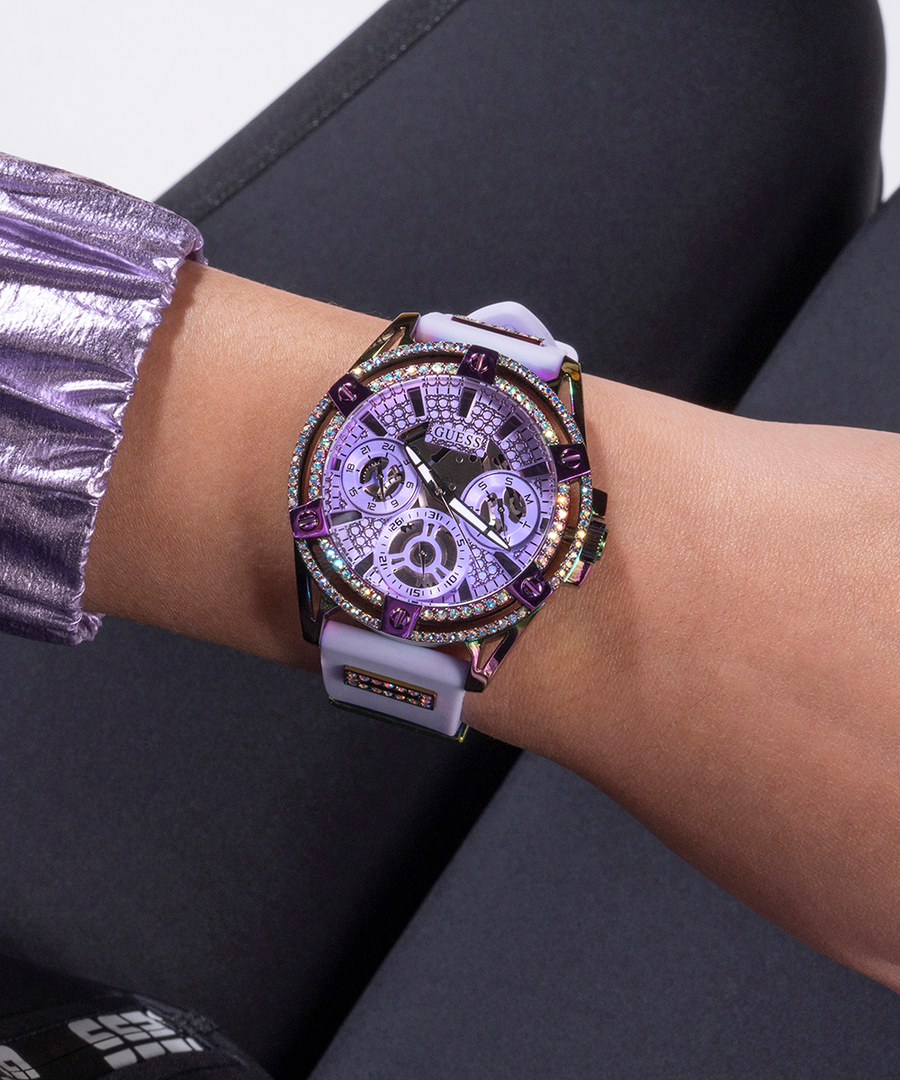 GUESS Ladies Purple Iridescent Multi-function Watch – Montre Femme – image 7