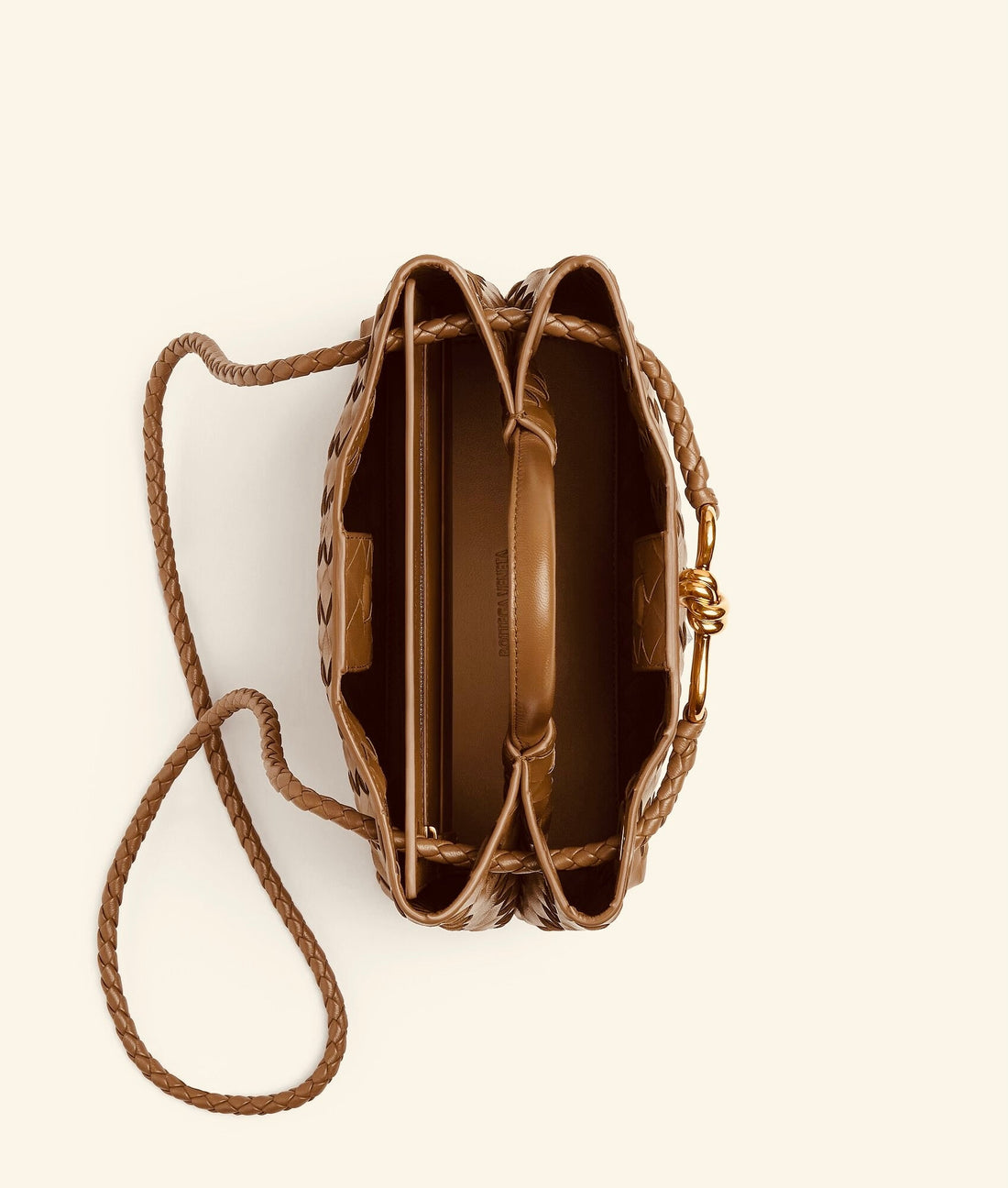 Sac à main en Andiamo Bottega Veneta Marron caramel – image 3