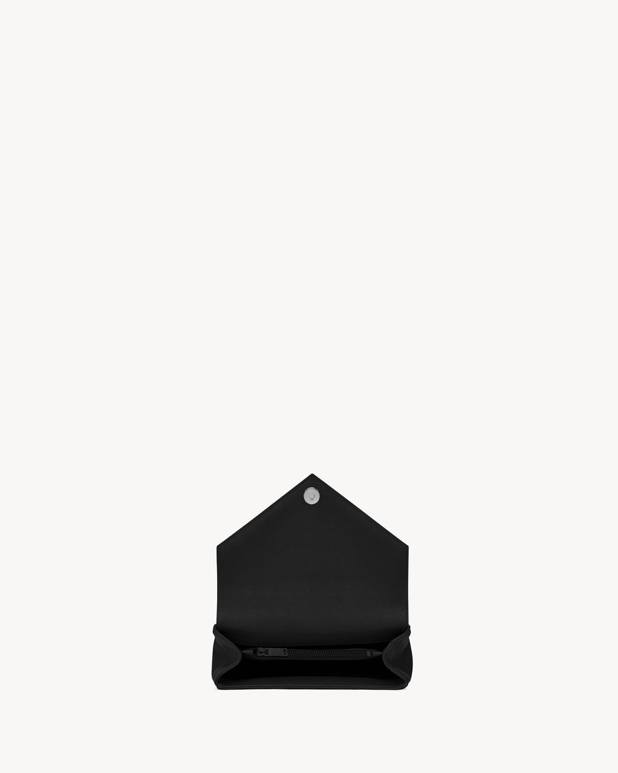 Sac Ysl Collège Medium En Semi Cuir Matelassé Noir – image 6