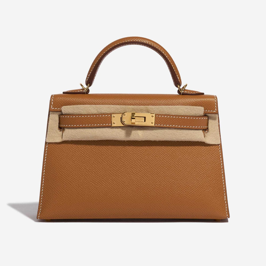 Sac bandoulière Kelly Sellier 25 Hermes Veau Epsom Gold – image 3