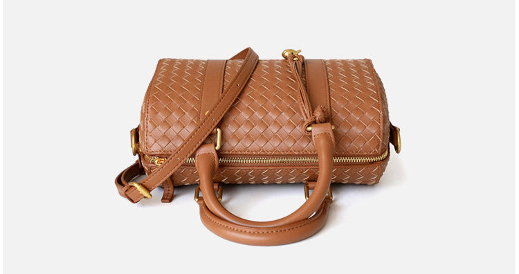 Sac À Main Vintage En Véritable Tressé En Forme D’oreiller Pour Femmes – image 8