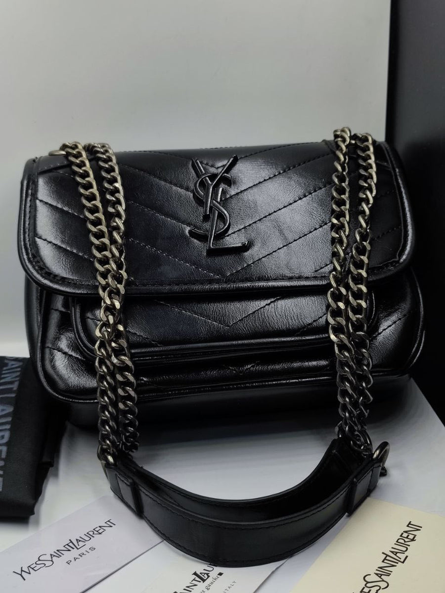 ‘Sac Ysl Niki Baby En Semi Cuir Vintage Noir – image 7