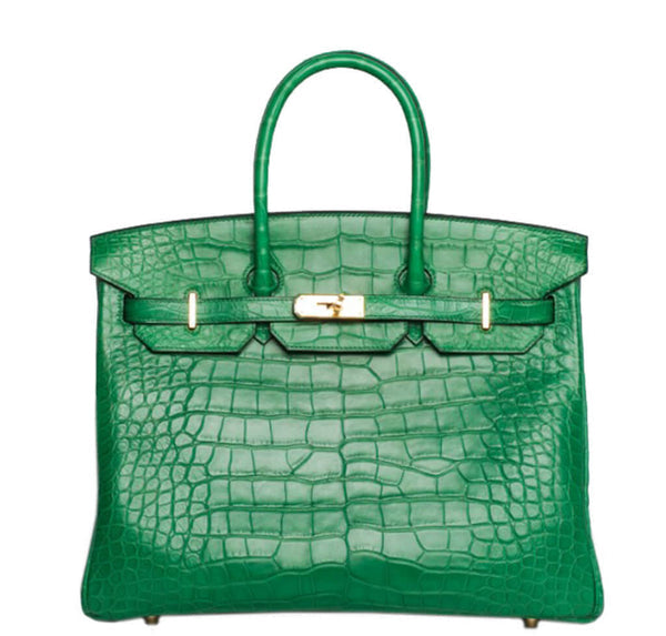 Sac À Main À Poignée Supérieure En Cuir Véritable Imprimé Crocodile Lisse – image 2