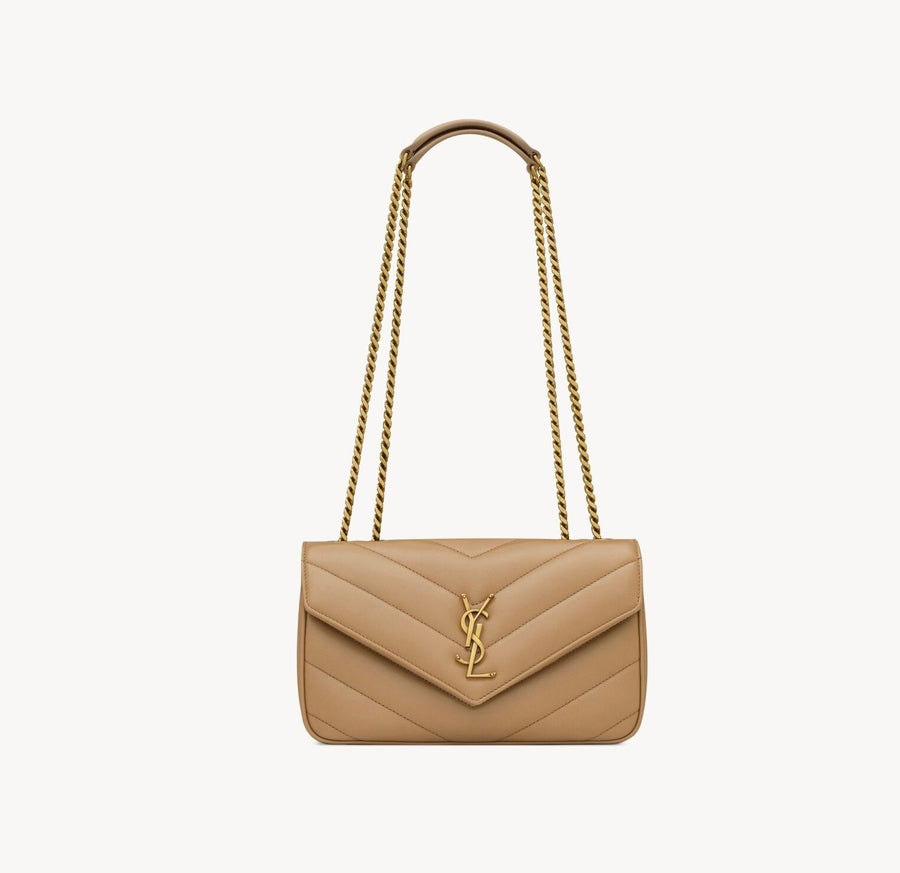 Loulou Small En Semi Cuir Matelassé Natural Tan – image 1