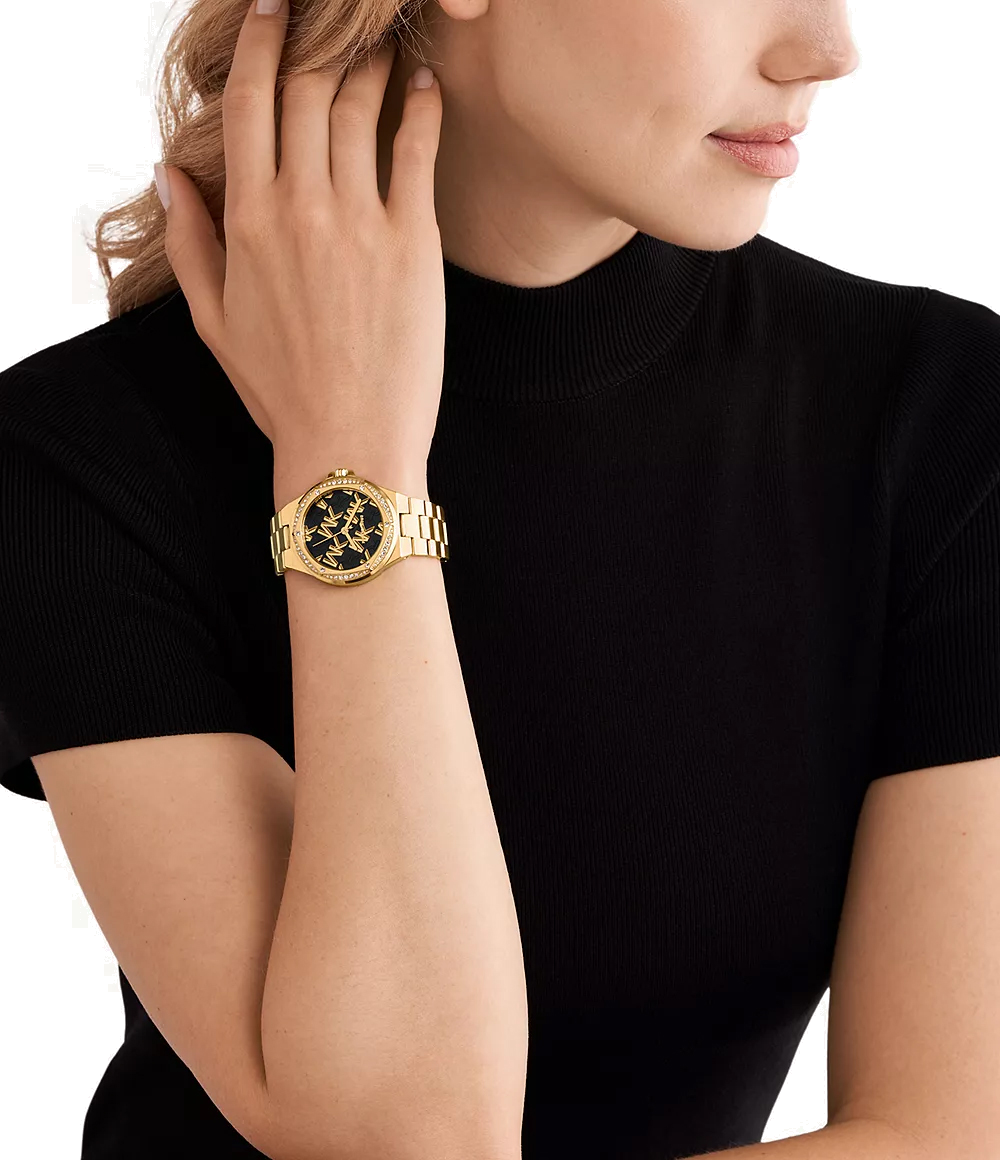 Lennox de Michael Kors à trois aiguilles en acier inoxydable, doré – Montre Femme – image 2