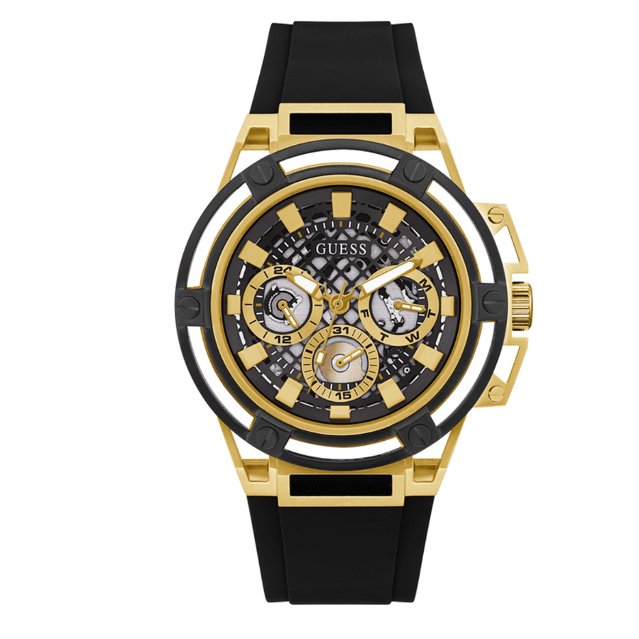 Multifonction GUESS En Ton Doré et Noir – Montre Homme – image 1