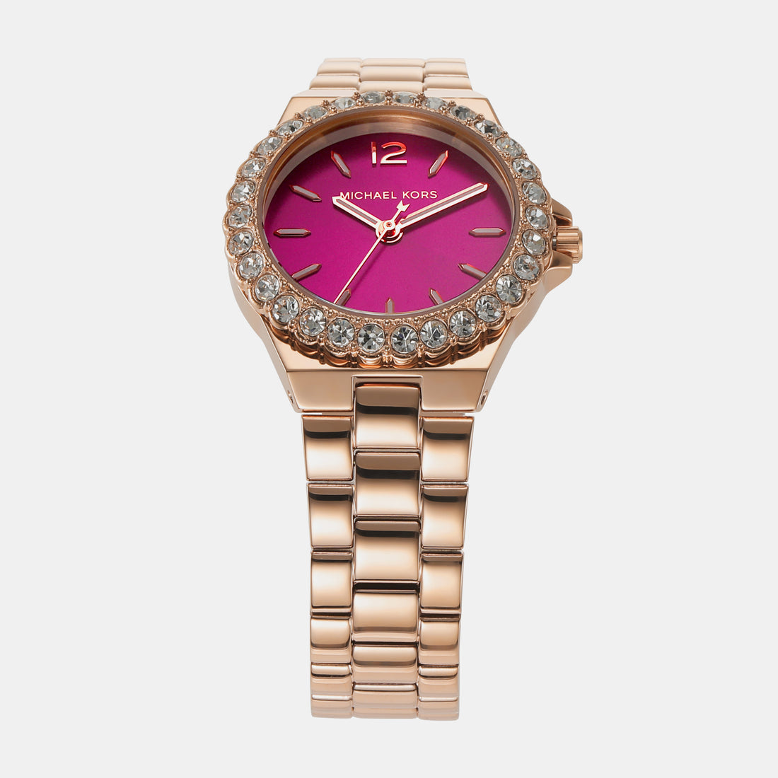 MK Lennox à trois aiguilles en acier inoxydable doré rose – Montre Femme – image 2