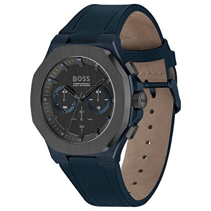 à quartz analogique Taper avec bracelet en cuir de vache 1514086 – Montre Homme – image 2