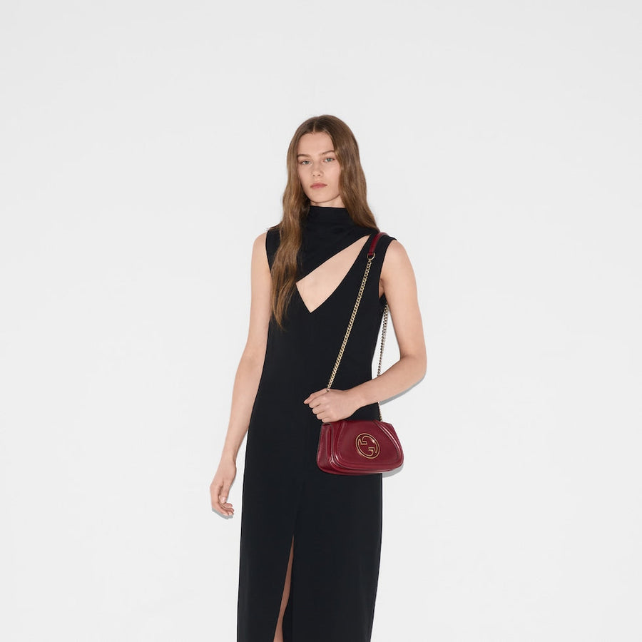 Sac À Épaule Gucci Blondie Petit Format En Bordeaux – image 2