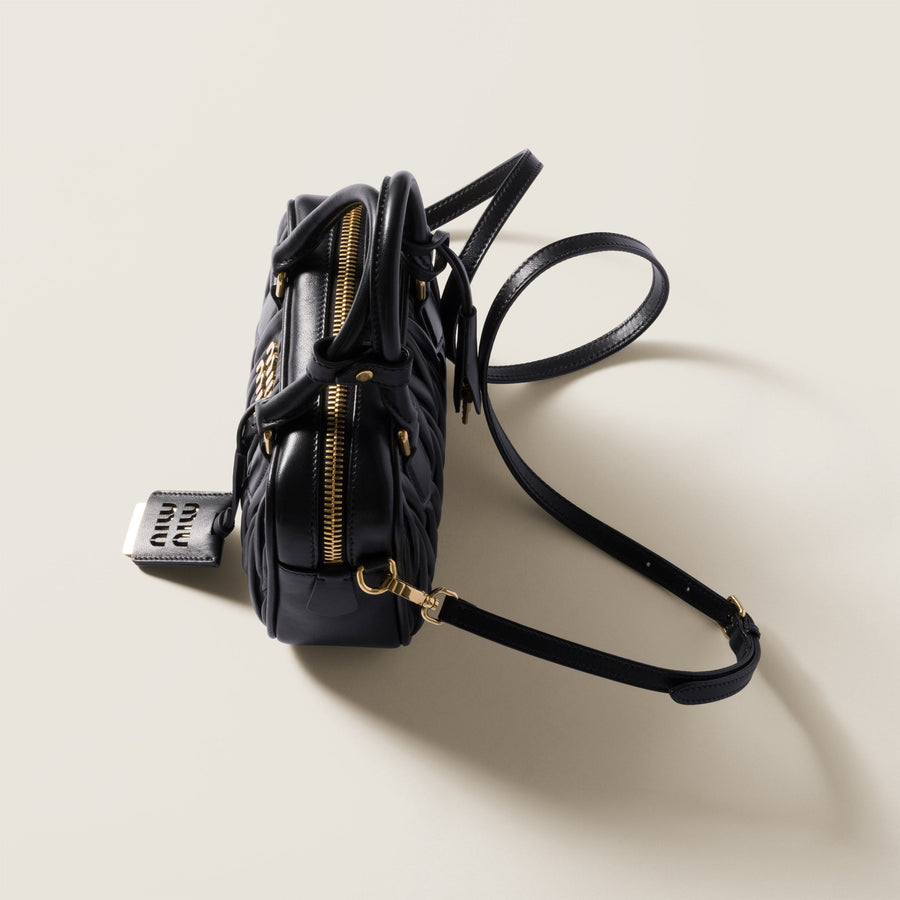 Sac Arcadie nappa matelassé en noir – image 5