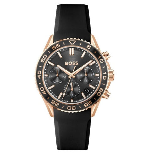 À Bracelet En Silicone Effet Or Œillet – Montre Homme – image 1