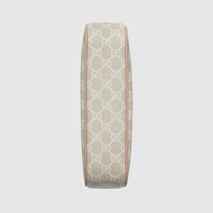 Sac À Épaule Ophidia Petite Taille Beige Et Blanche – image 10