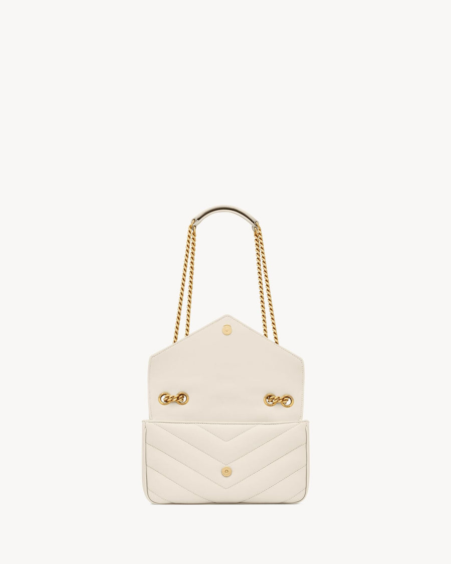 Loulou Small En Semi Cuir Matelassé Blanc Vintage – image 5