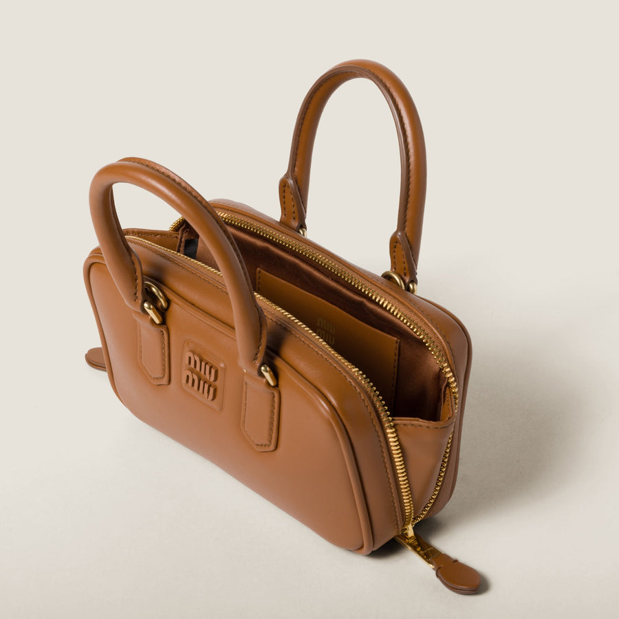 Mini-sac en semi cuir Arcadie en marron – image 4