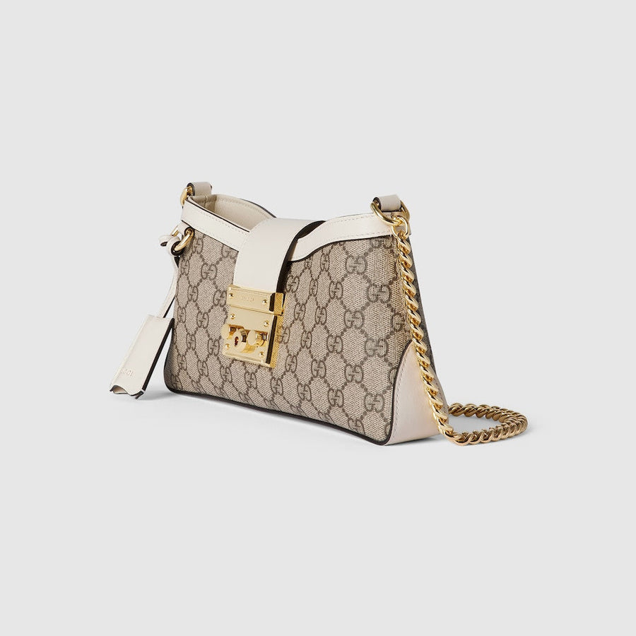 Sac À Bandoulière Petit Padlock Peau Blanche – image 3