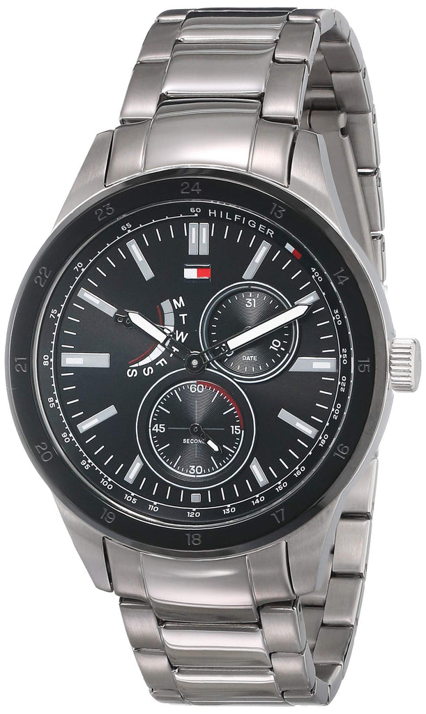 Tommy Hilfiger Austin avec cadran noir et bracelet en acier argenté - 1791639 – Montre Homme – image 2