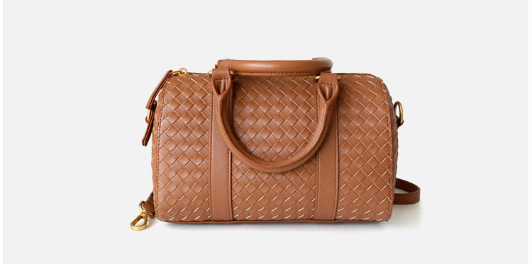 Sac À Main Vintage En Véritable Tressé En Forme D’oreiller Pour Femmes – image 7