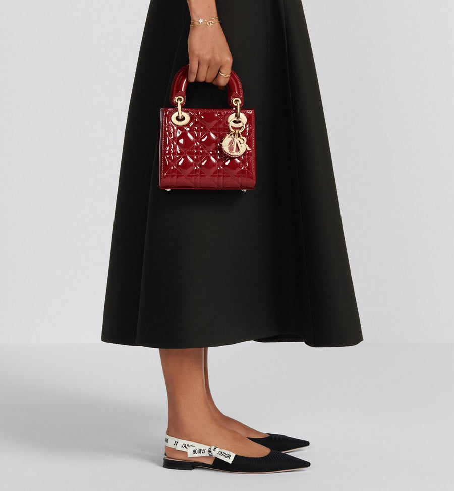Sac Lady Dior Mini verni rouge cerise – image 2