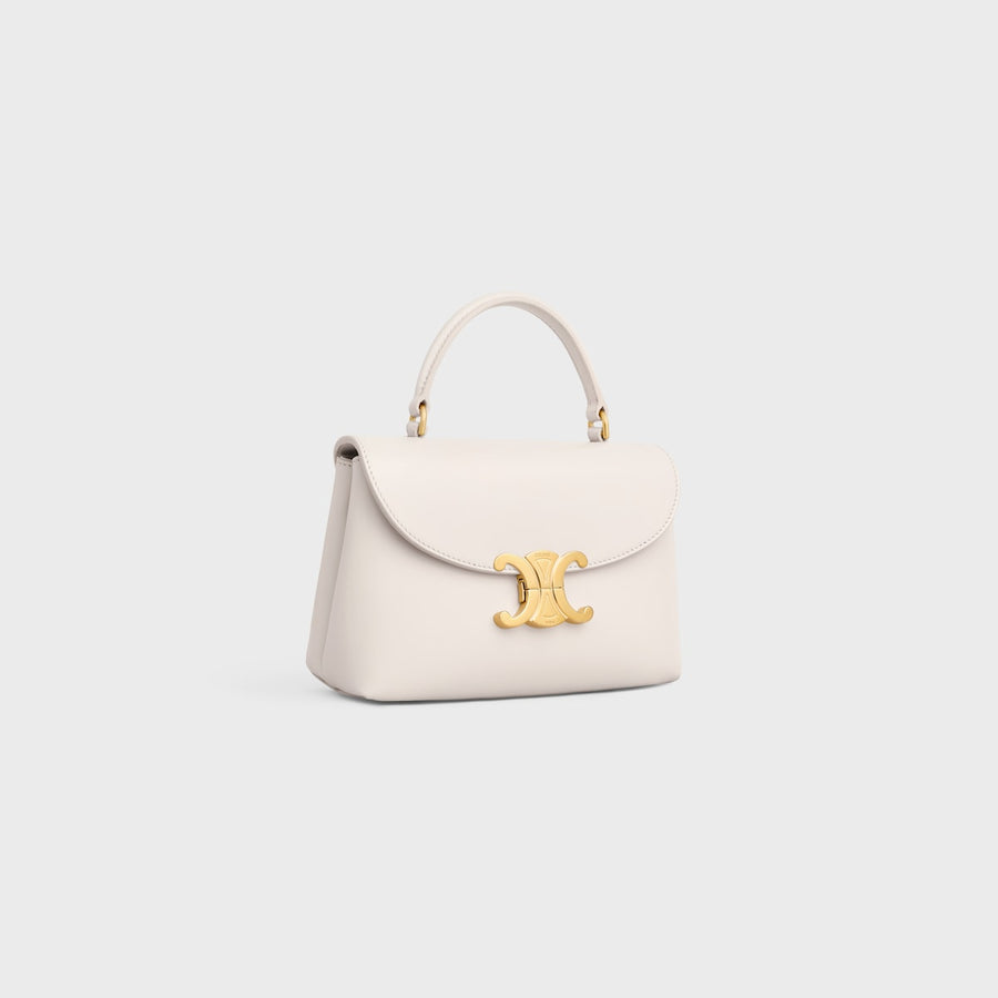 Sac Nino Teen Veau Souple Grainé En Blanc – image 3