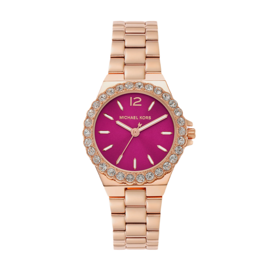 MK Lennox à trois aiguilles en acier inoxydable doré rose – Montre Femme – image 1