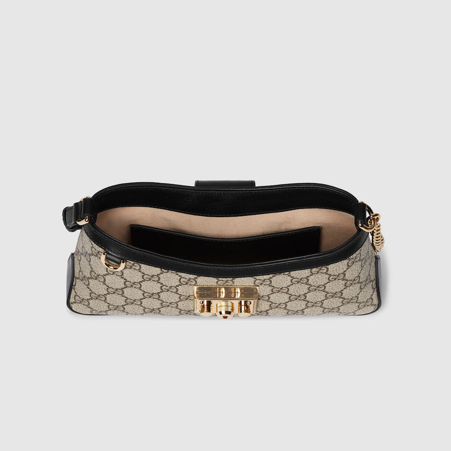 Sac À Bandoulière Petit Padlock Peau Noire – image 8