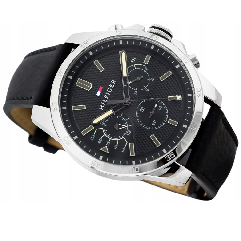Tommy Hilfiger Iconic 1791563 Cuir Noir – Montre Homme – image 3