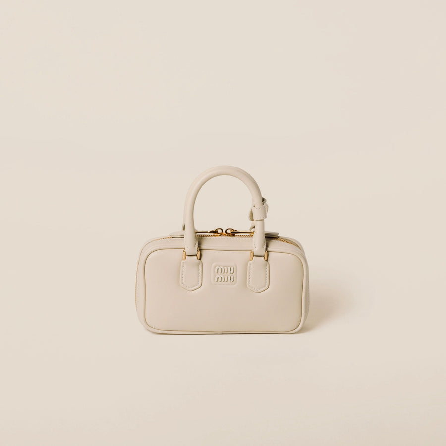 Mini-sac en semi cuir Arcadie en beige – image 1