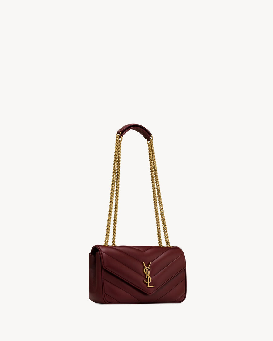 Loulou Small En Semi Cuir Matelassé Rouge Cabernet – image 7