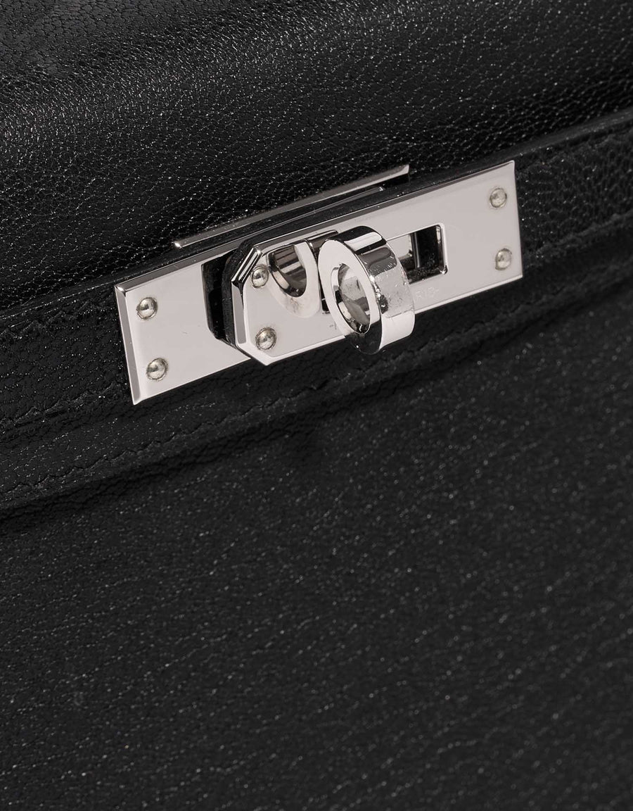 Sac bandoulière Kelly Sellier 25 Hermes Veau Noir – image 5