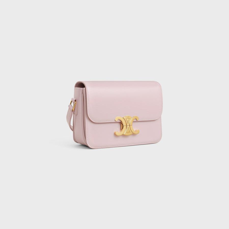 Sac Triomphe Teen En Veau Brillant En Rose Pastel – image 2