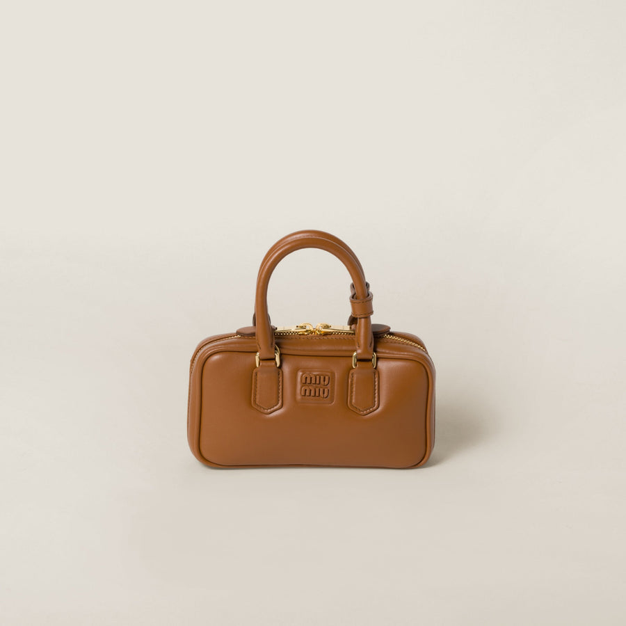 Mini-sac en semi cuir Arcadie en marron – image 1