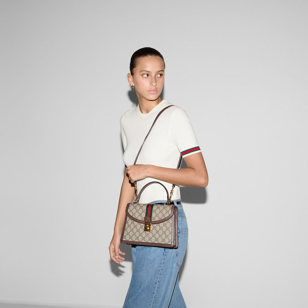 Sac Ophidia Mini À Poignée Supérieure Avec Toile – image 2