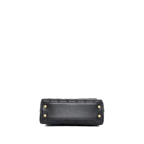 Sac bandoulière Coco Handle Chanel Cuir Strass Anthracite – image 7