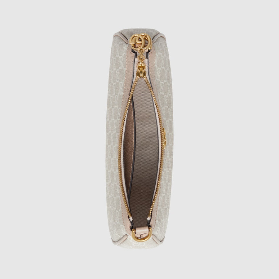 Sac À Épaule Ophidia Petite Taille Beige Et Blanche – image 9