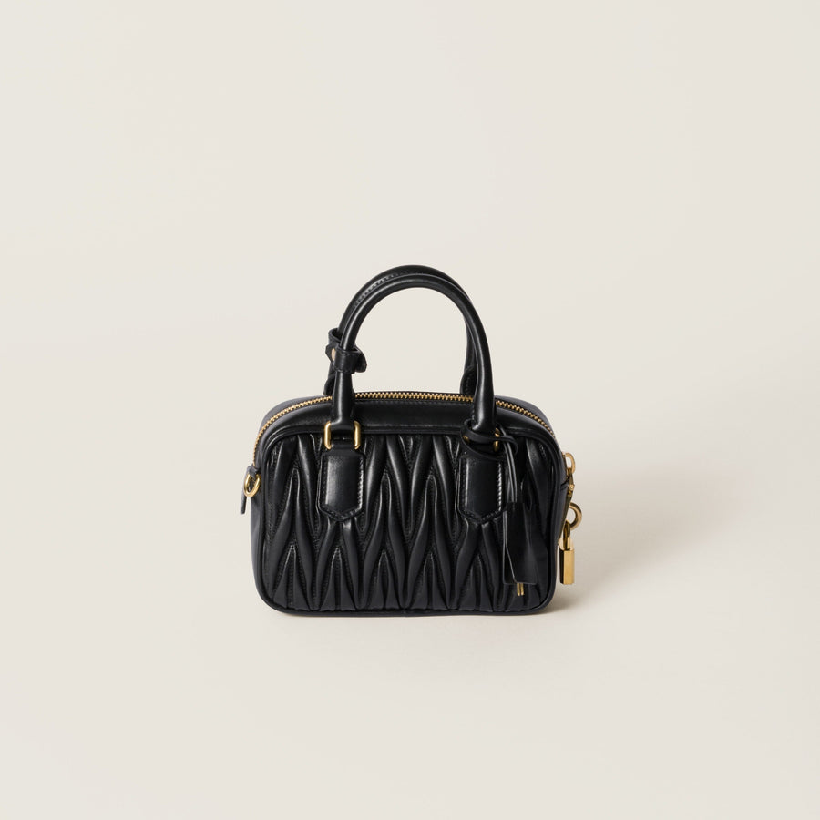Sac Arcadie nappa matelassé en noir – image 4
