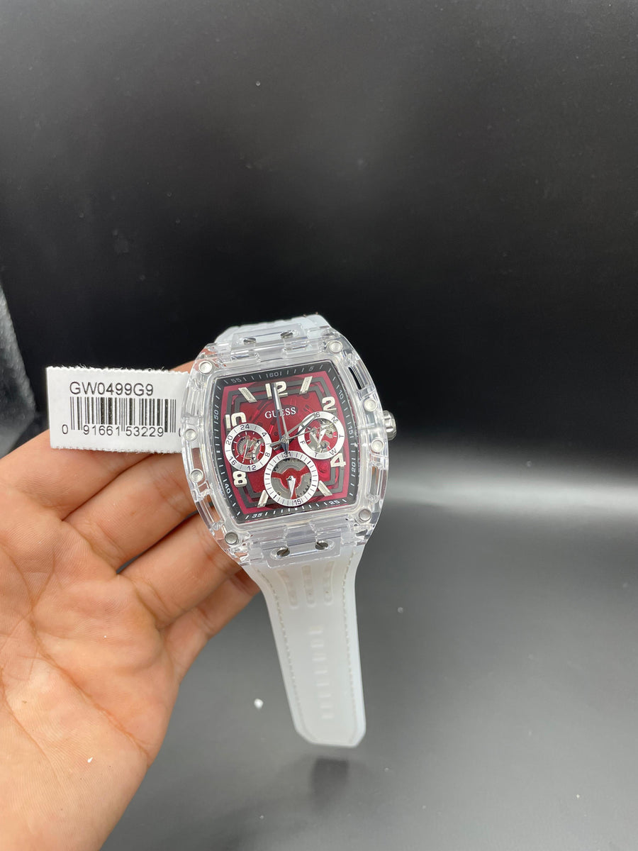 Guess Phoenix - GW0499G9 Bracelet Plastique transparent – Montre Homme – image 8