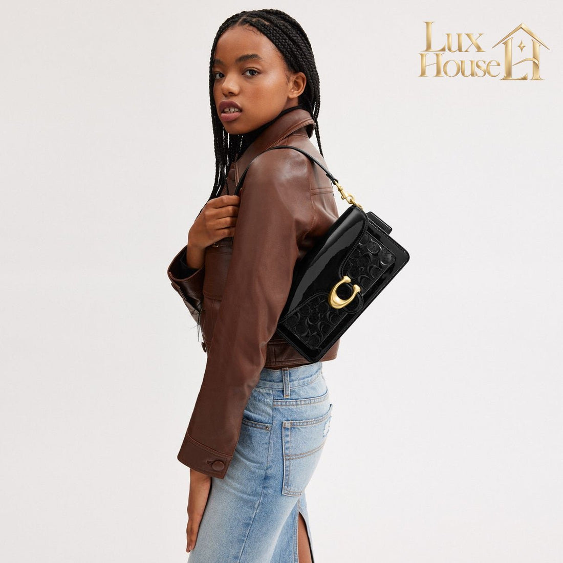 Sac bandoulière Coach Tabby 26 en Signature noir – image 2