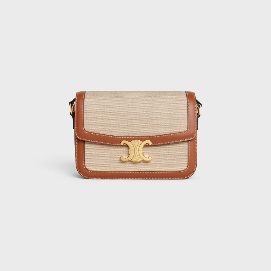 Sac Triomphe Classique Textile Et Veau – image 1