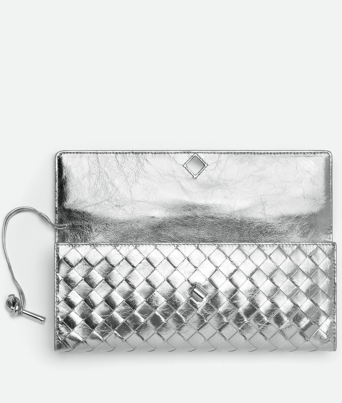 Pochette Intrecciato effet miroir avec fermeture knot signature. – image 3