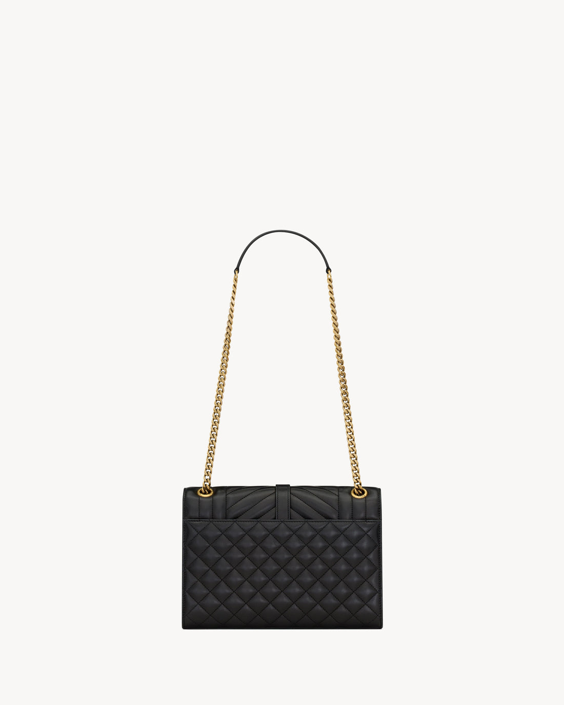 Sac Ysl Envelope Medium En D’Agneau Matelassé Noir – image 2