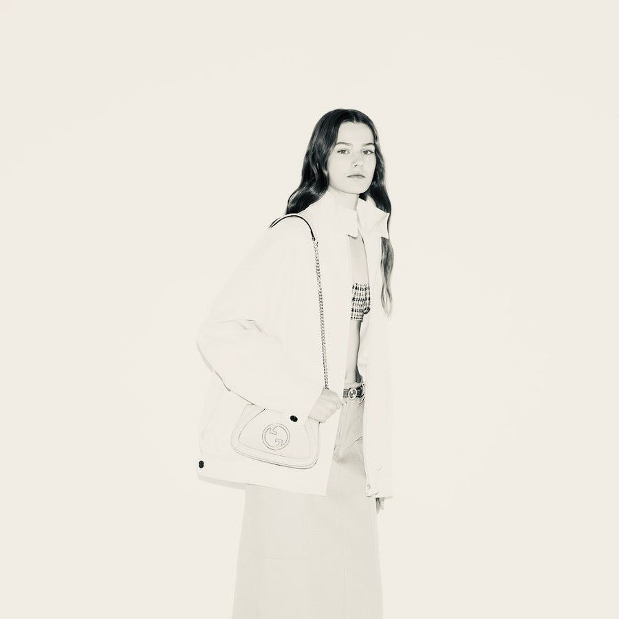 Sac À Épaule Gucci Blondie Petit Format En Blanc – image 8