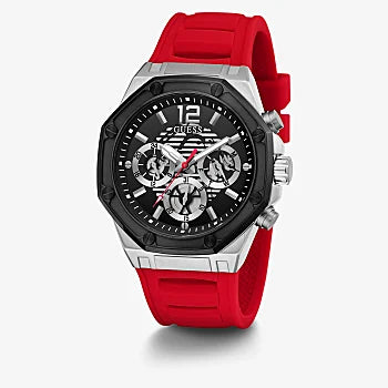 Silver Tone Case Red Silicone Watch GW0263G3 – Montre Homme – image 4