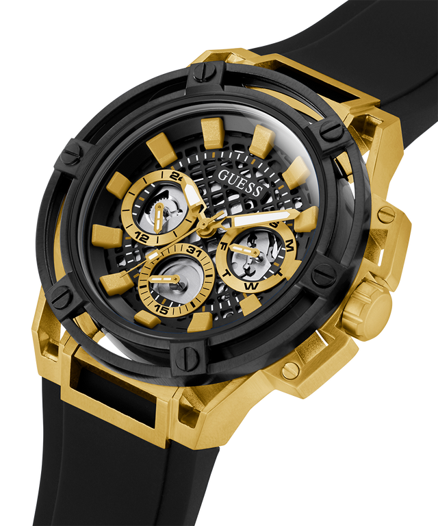 Multifonction GUESS En Ton Doré et Noir – Montre Homme – image 3