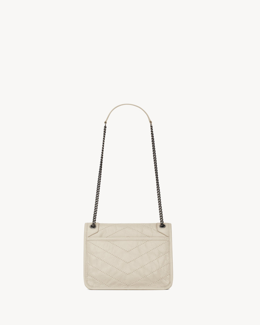 ‘Sac Ysl Niki Baby En Semi Cuir Blanc Vintage – image 2