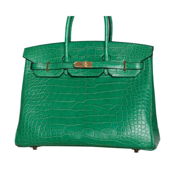Sac À Main À Poignée Supérieure En Cuir Véritable Imprimé Crocodile Lisse – image 3