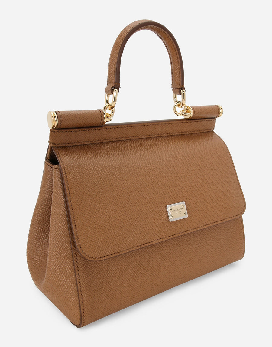 Sac à main Sicily moyen format en marron – image 6