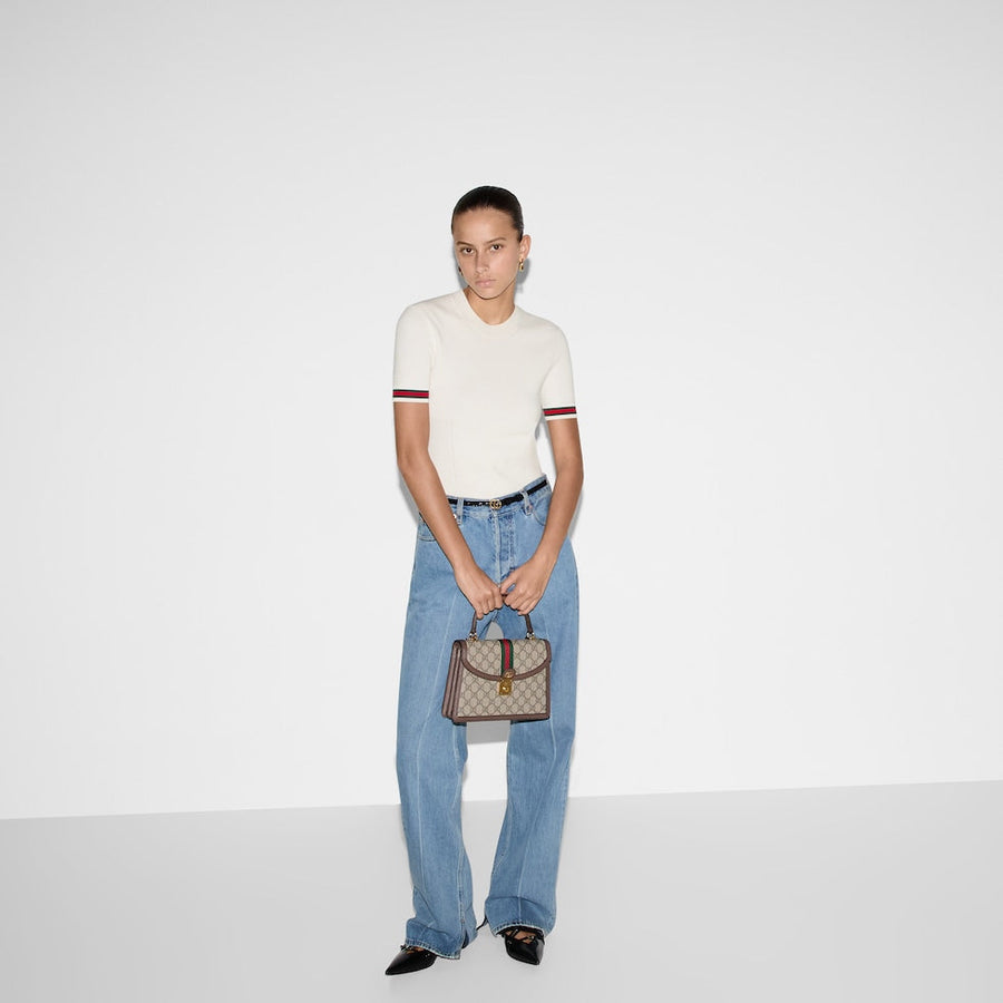 Sac Ophidia Mini À Poignée Supérieure Avec Toile – image 3