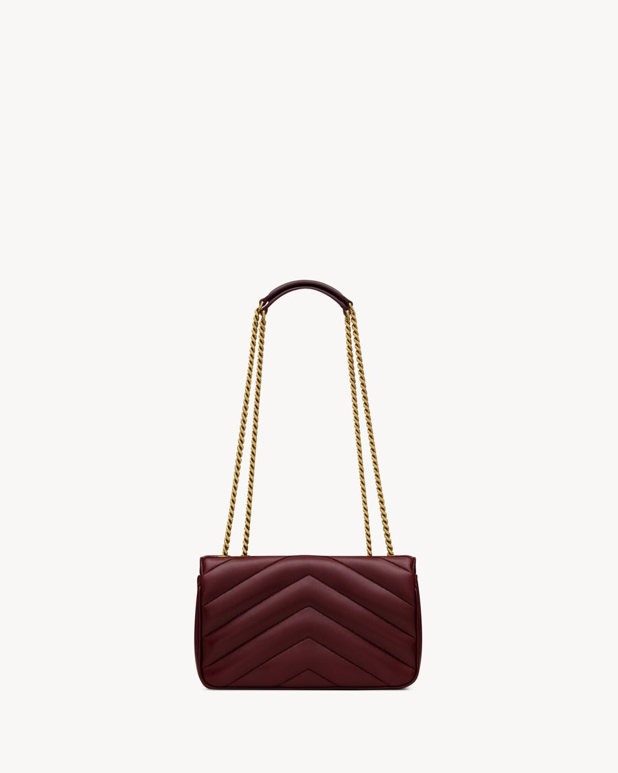 Loulou Small En Semi Cuir Matelassé Rouge Cabernet – image 3