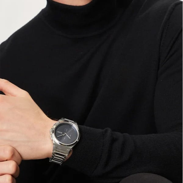 Boss Sport Lux Steer Chrono en Acier Argenté – Montre Homme – image 4